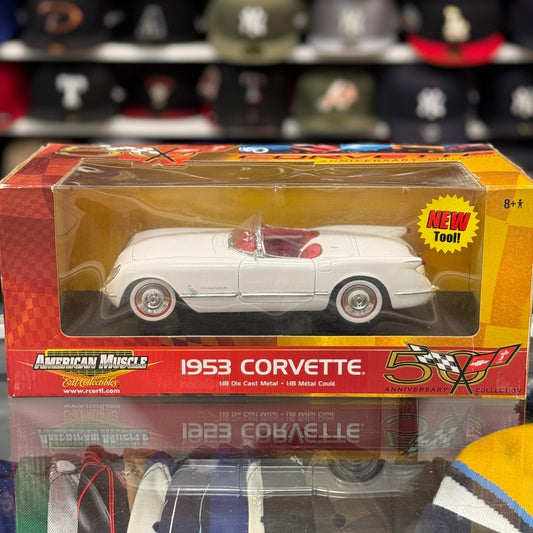 1/18 1953 Chevrolet Corvette '50th Anniversary' White/Red ERTL American Muscle