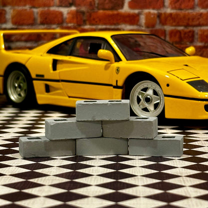 1/12 Scale 6 Piece Concrete Brick Set (1/18 1/10) Prop Diorama Figurine | NEW - Product Image