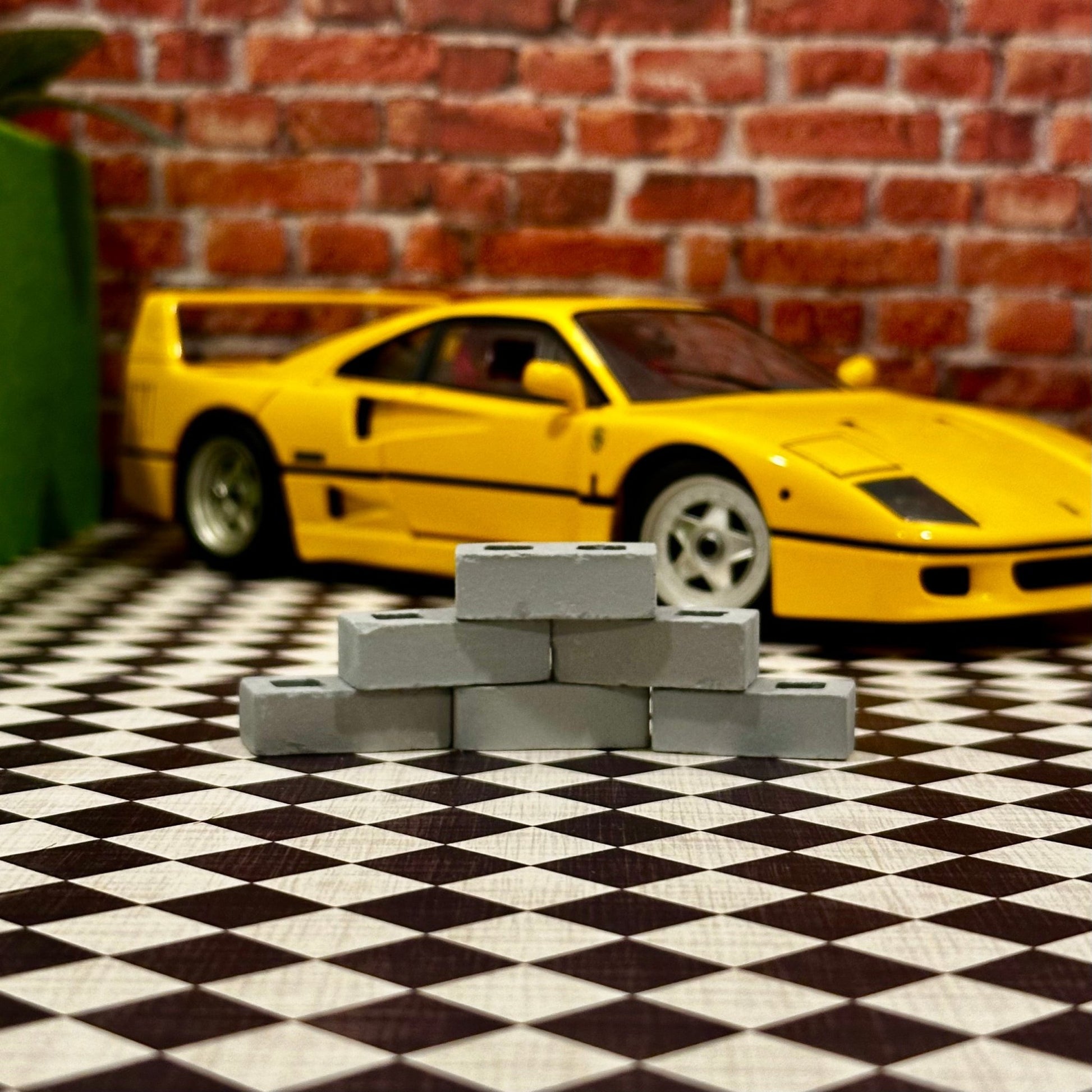 1/12 Scale 6 Piece Concrete Brick Set (1/18 1/10) Prop Diorama Figurine | NEW - Product Image