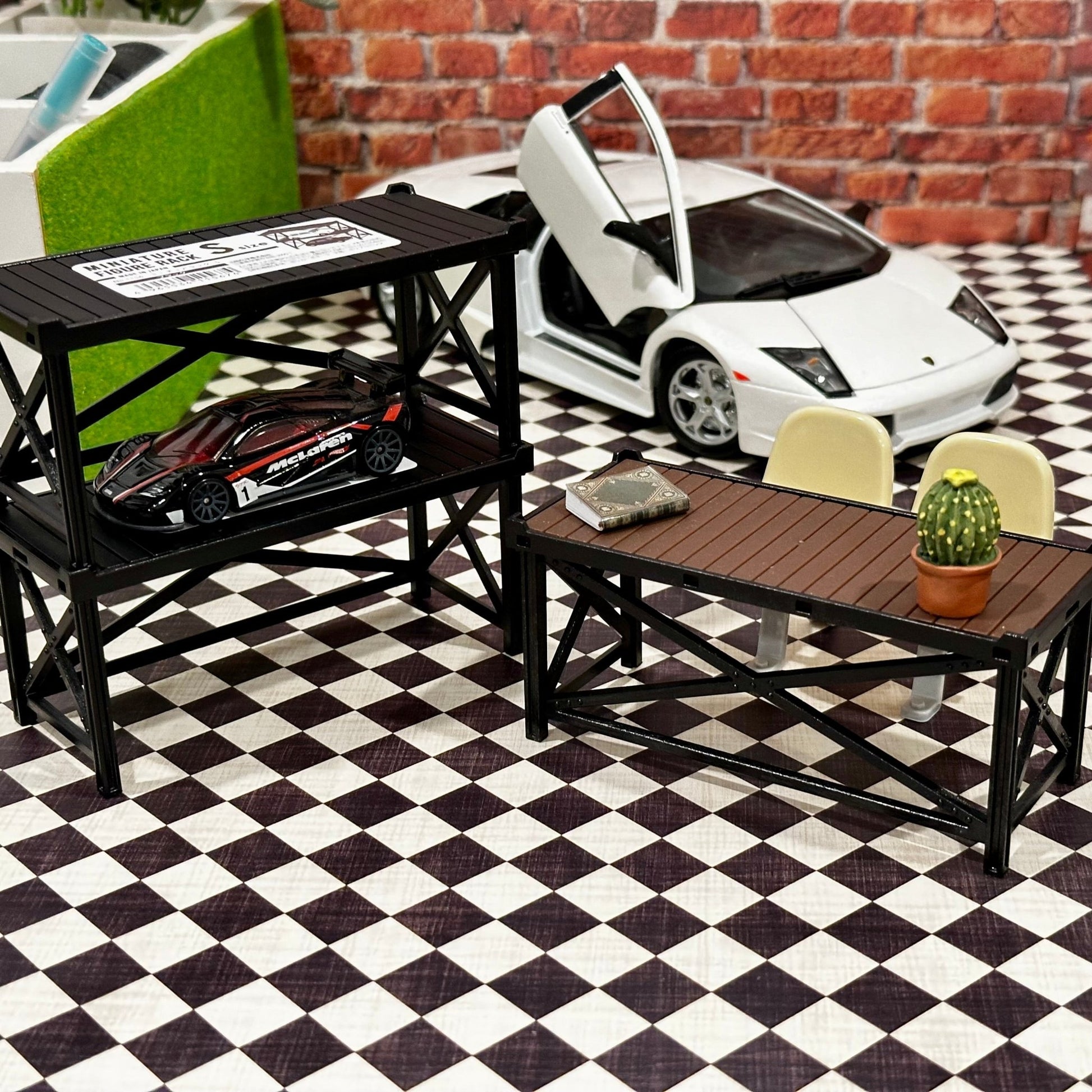 1/12 Scale Small Shelf (1/18 1/10) Prop Diorama Figurine | Made in Japan | NEW - Product Image