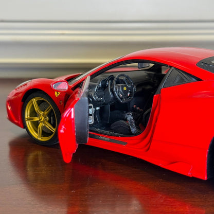 1/18 Ferrari 458 Speciale Red/Gold Wheels Hot Wheels Elite Diecast - Product Image