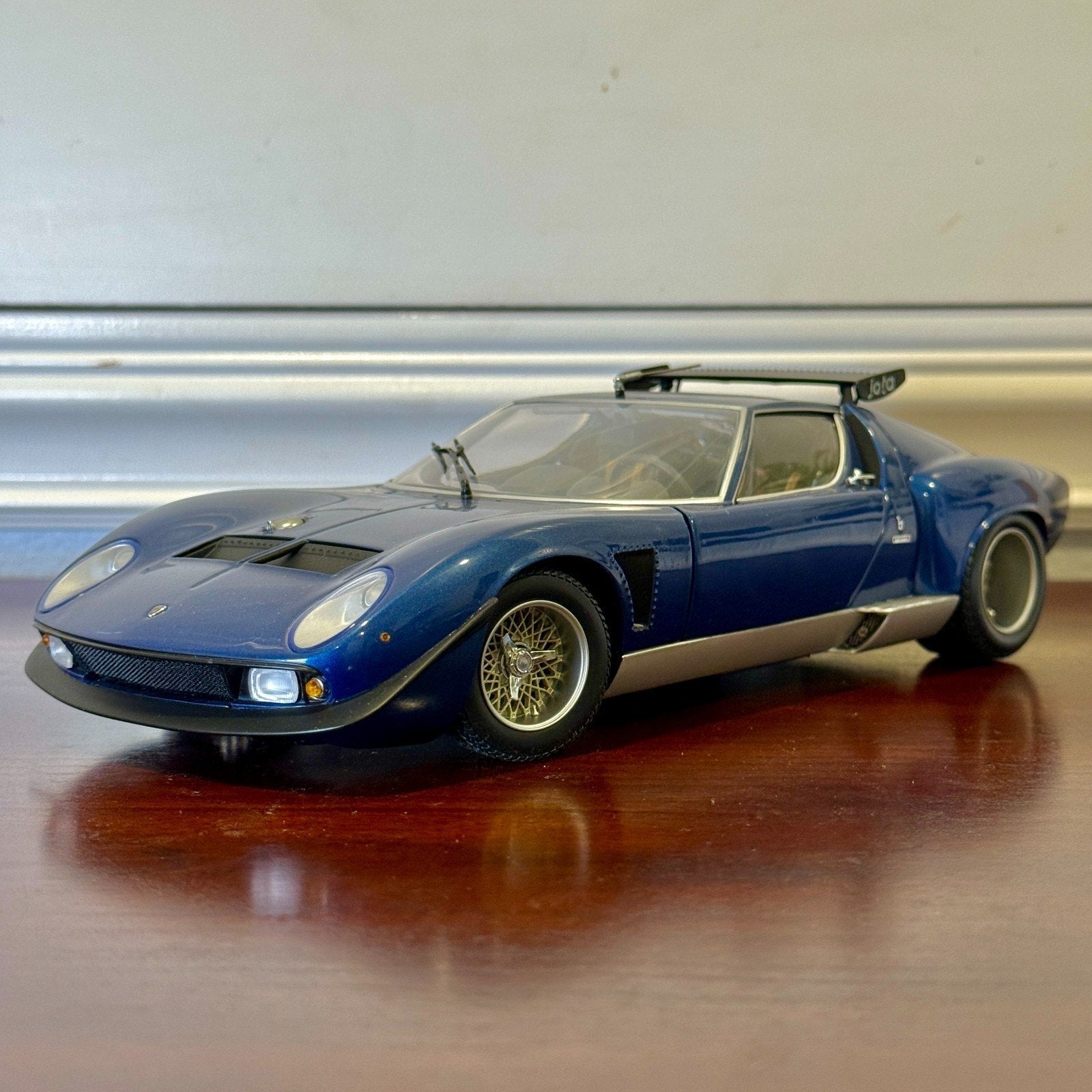 1/18 Lamborghini JOTA SVR Metallic Blue Kyosho Diecast Model Car | No Box - Product Image