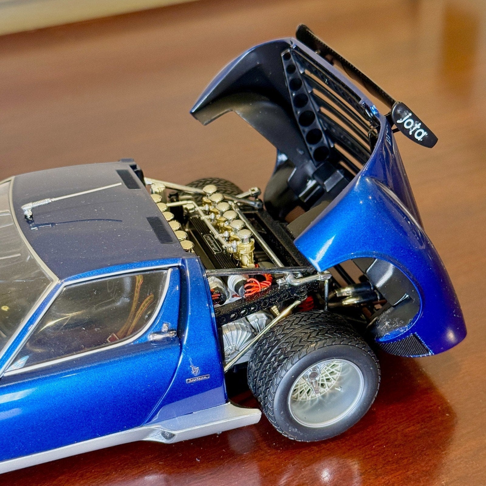 1/18 Lamborghini JOTA SVR Metallic Blue Kyosho Diecast Model Car | No Box - Product Image