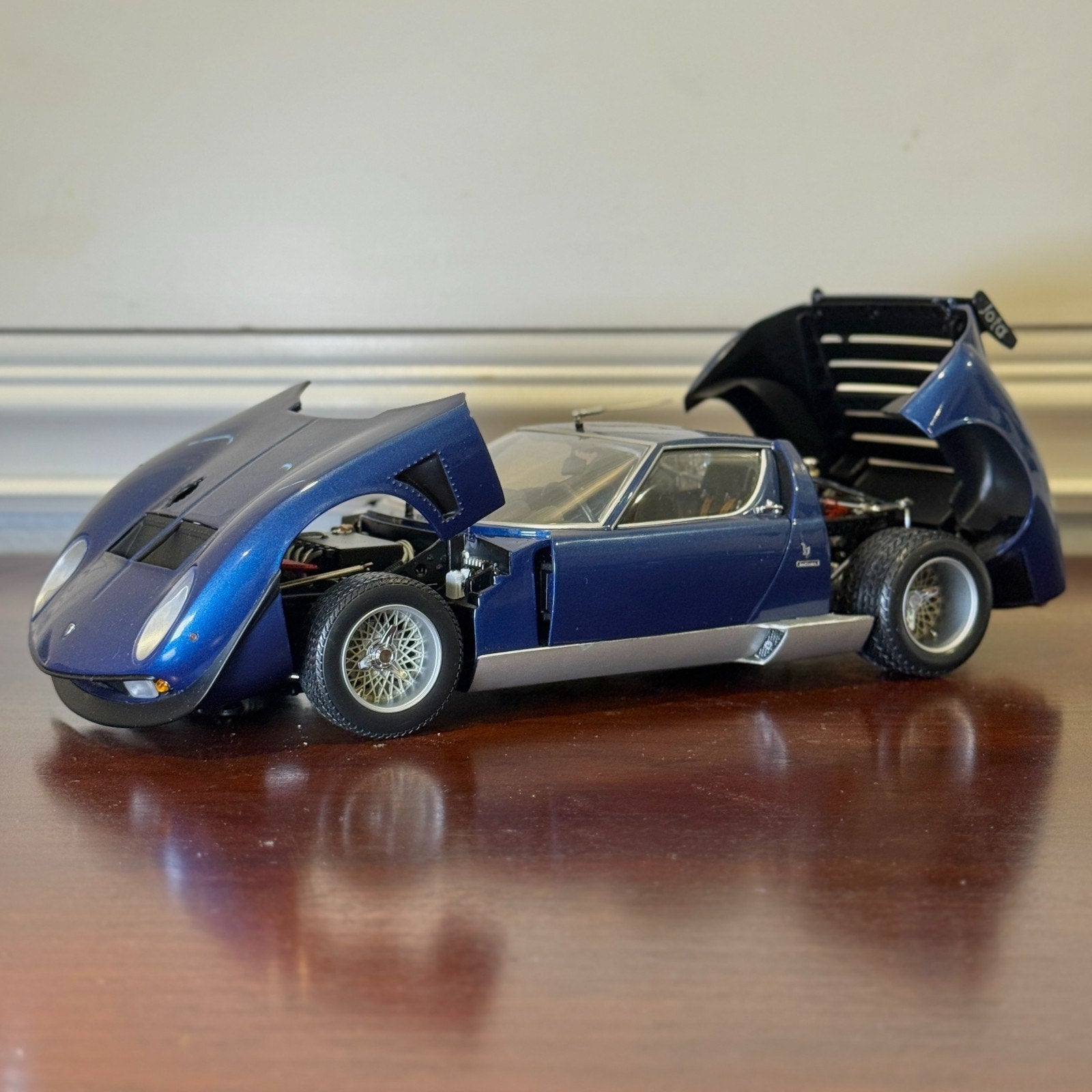 1/18 Lamborghini JOTA SVR Metallic Blue Kyosho Diecast Model Car | No Box - Product Image