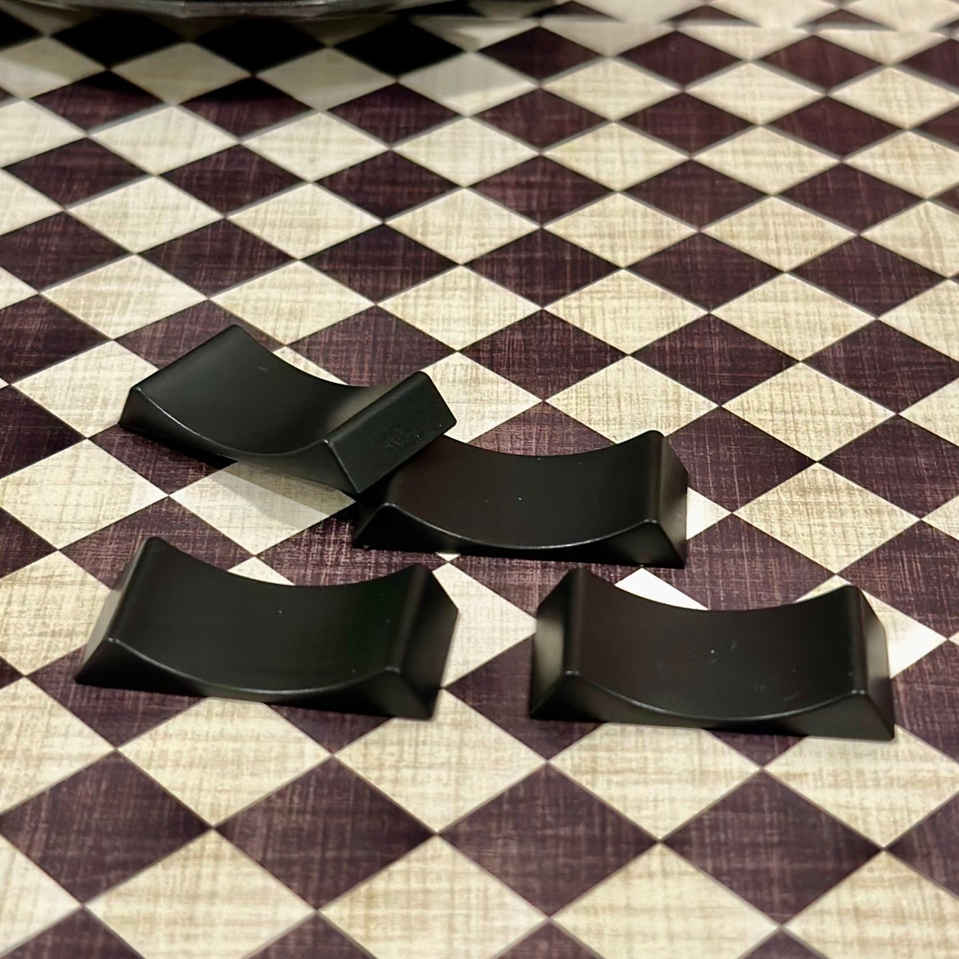 1/18 Scale Diecast Tire Wheel Chocks Car Tire Stopper Block Stop Roll 4 Piece - Product Image