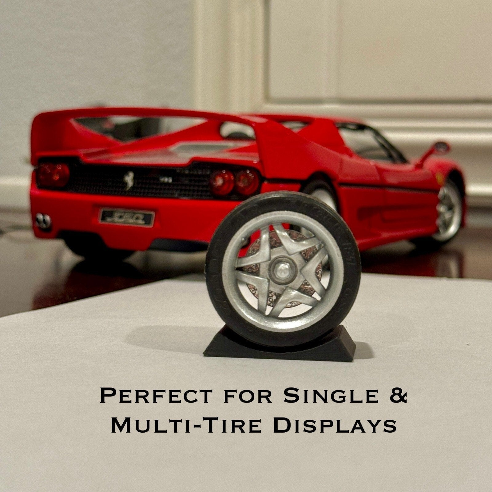 1/18 Scale Wheel Stopper Chocks Tire Block Stop Roll For Diecast Cars | 4 Piece - Product Image