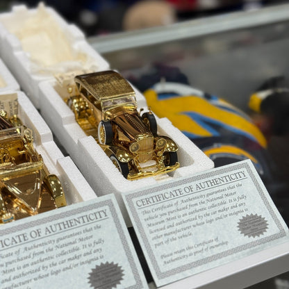 1/32 Gold Bundle Dusenberg, Parkard, Chrysler, Cord National Motor Museum Mint - Product Image