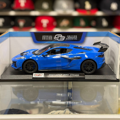 Maisto 1/18 Corvette ZR1 Coupe Deep Blue Special Edition Diecast Model Car | New - Product Image