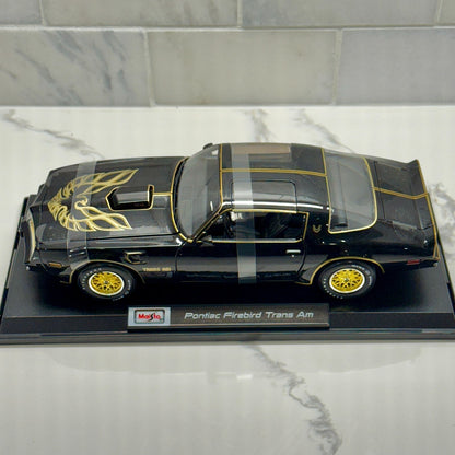 1977 Pontiac Trans Am 'Smokey and the Bandit' Diecast Car 1/18 Scale Black Gold | New
