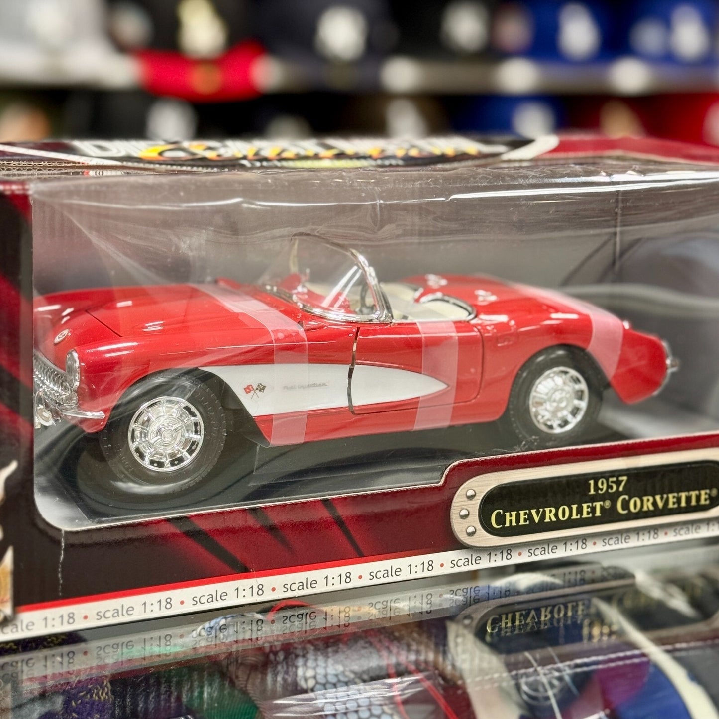 1/18 1957 Chevrolet Corvette Red Road Signature Diecast Car | New