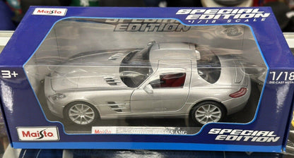 Mercedes Benz SLS AMG Silver Maisto 1/18 | New