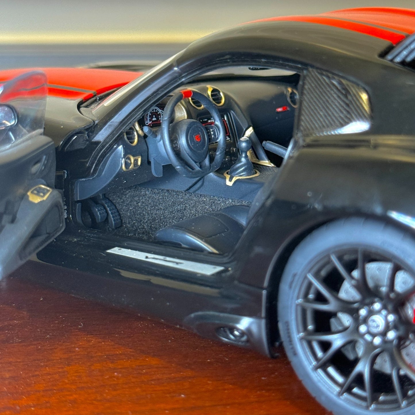 1/18 Dodge Viper ACR Black/Red Stripes AUTOart Composite Model Car | In Box