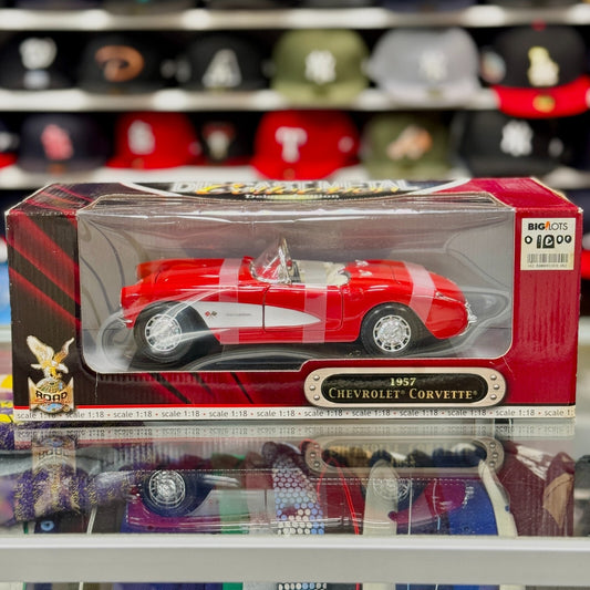 1/18 1957 Chevrolet Corvette Red Road Signature Diecast Car | New