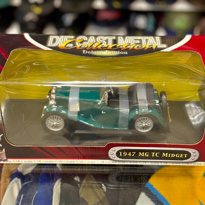 1/18 1947 MG TC Midget Green Road Signature Diecast Model Car
