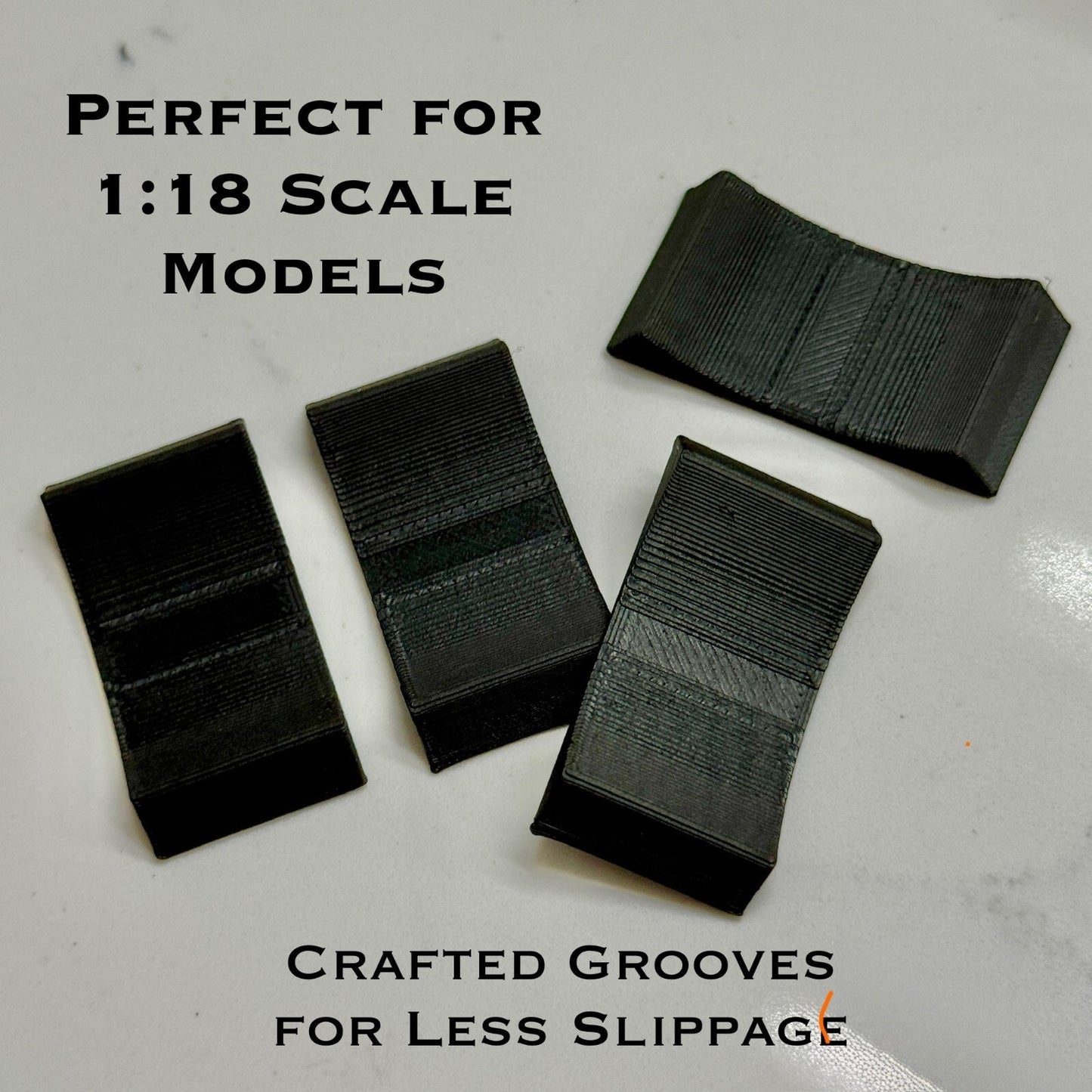 1/18 Scale Wheel Stopper Chocks Tire Block Stop Roll For Diecast Cars | 4 Piece