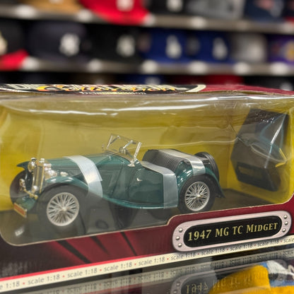 1/18 1947 MG TC Midget Green Road Signature Diecast Model Car