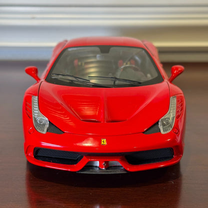 1/18 Ferrari 458 Speciale Red/Gold Wheels Hot Wheels Elite Diecast