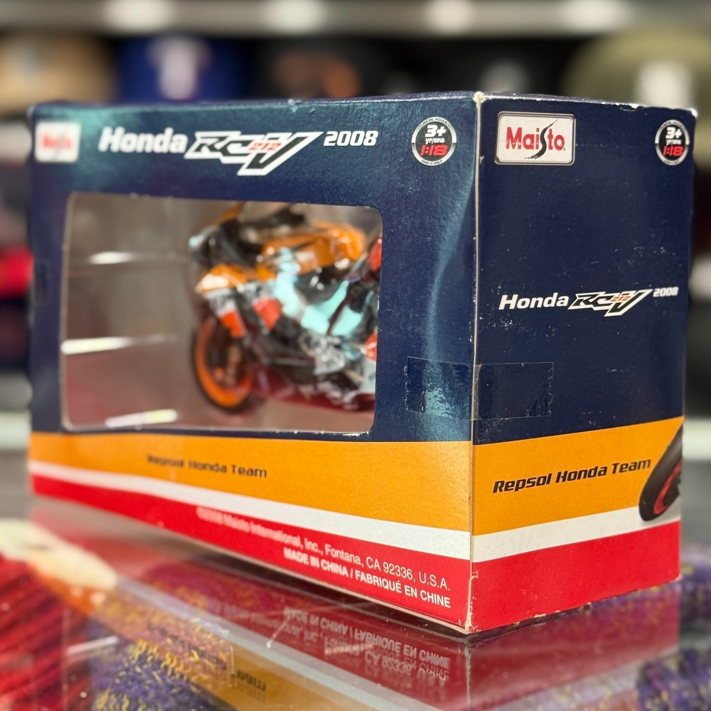 1/18 Repsol Honda RCV 'Team Nicky Hayden' Maisto Racing Motorcycle | Rare