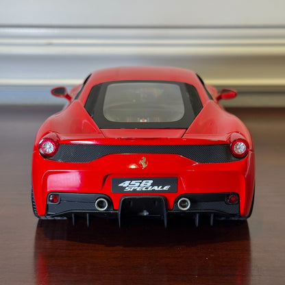 1/18 Ferrari 458 Speciale Red/Gold Wheels Hot Wheels Elite Diecast