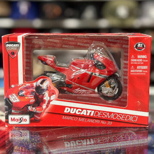 1/18 Ducati Corse Desmosedici 'Marco Melandri #33' Maisto Racing Motorcycle Rare