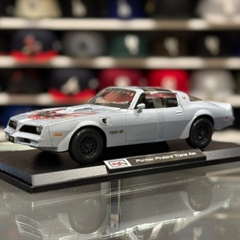 1/18 Pontiac Firebird Trans Am Silver Muscle Car Diecast Model Car | New - Product Image