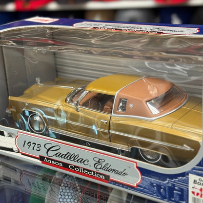 1/18 1973 Cadillac Eldorado Gold Anson Vintage Diecast Car | New
