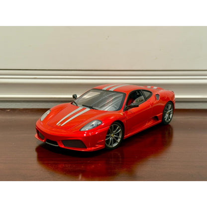 1/18 Ferrari F430 Scuderia Red with Silver Stripes Hot Wheels Elite | Open Box