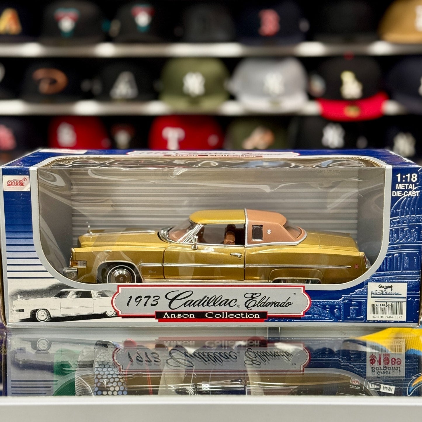 1/18 1973 Cadillac Eldorado Gold Anson Vintage Diecast Car | New