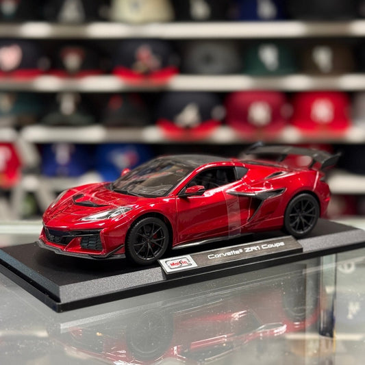 1/18 Chevrolet Corvette ZR1 Metallic Red Sports Car Diecast Model Car | New - Product Image