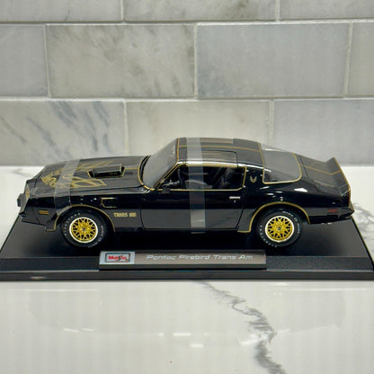 1977 Pontiac Trans Am 'Smokey and the Bandit' Diecast Car 1/18 Scale Black Gold | New
