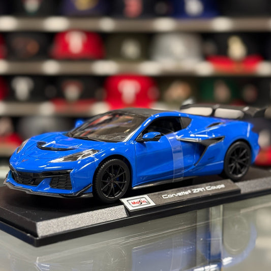 Maisto 1/18 Corvette ZR1 Coupe Deep Blue Special Edition Diecast Model Car | New - Product Image