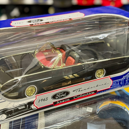 1/18 1963 Ford Thunderbird Convertible Black/Red Anson Classics | New
