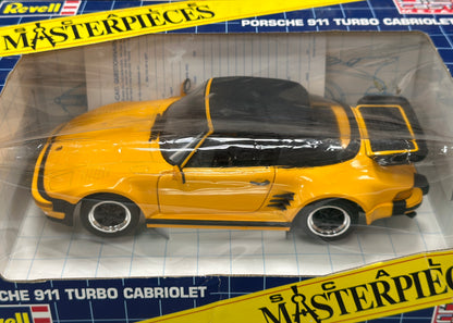 Porsche 911 Turbo Cabriolet Slant Nose Yellow | Vintage Revell 1/18 | New