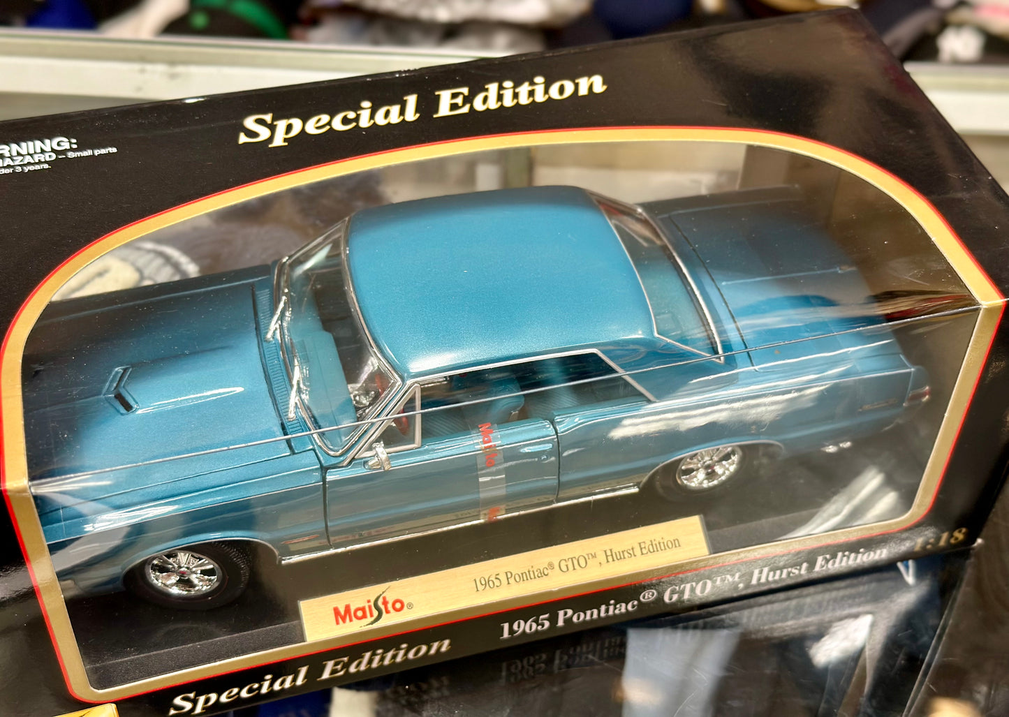 1965 Pontiac GTO Hurst Edition Blue Vintage Maisto 1/18 | New