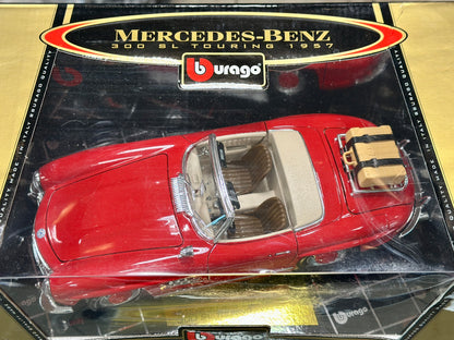 1/18 Mercedes Benz 300SL Roadster Touring Fire Engine Red Bburago | In Box