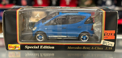 Mercedes Benz A Class Blue | Vintage Maisto 1/18 | New