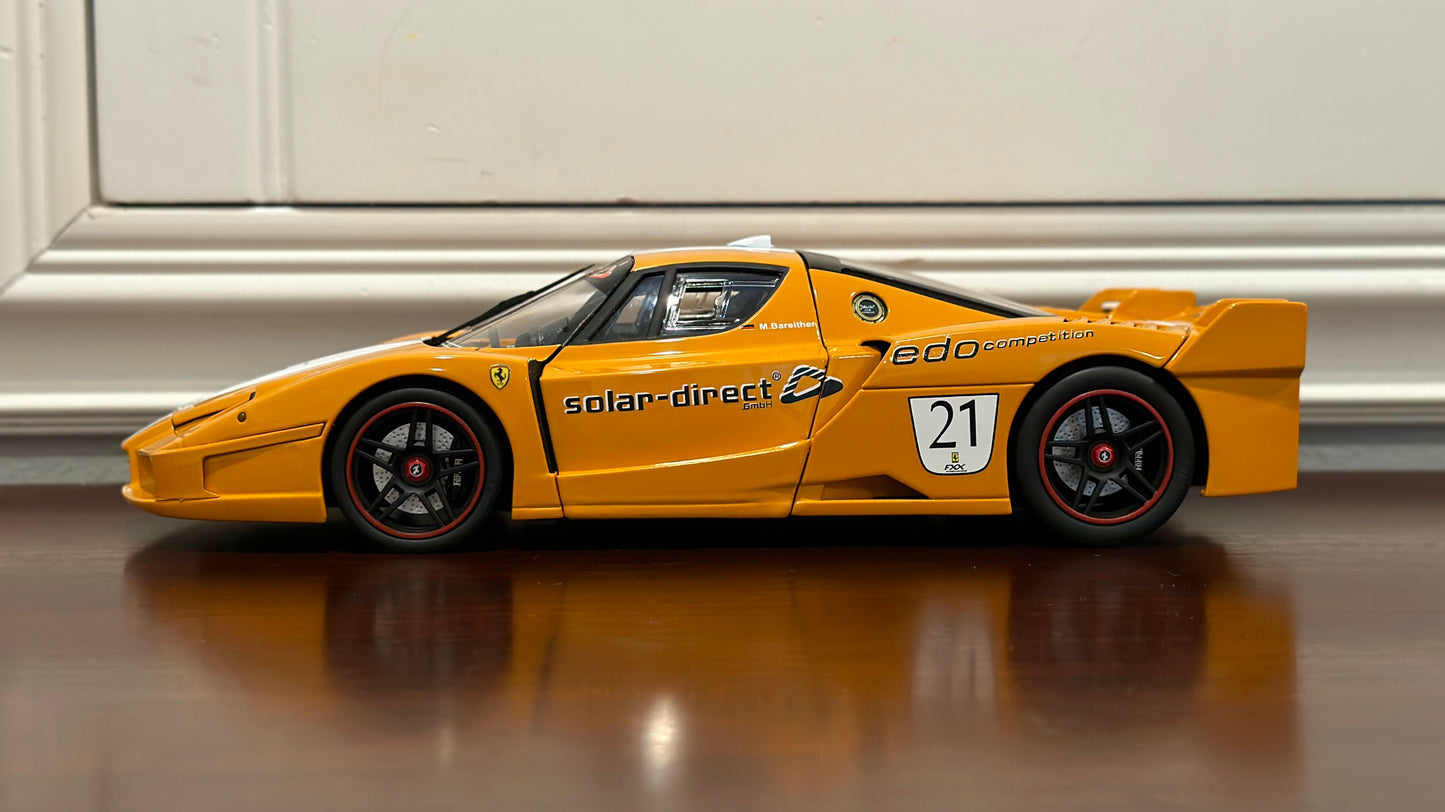Ferrari Enzo FXX, Orange/White | Hot Wheels Elite 1/18