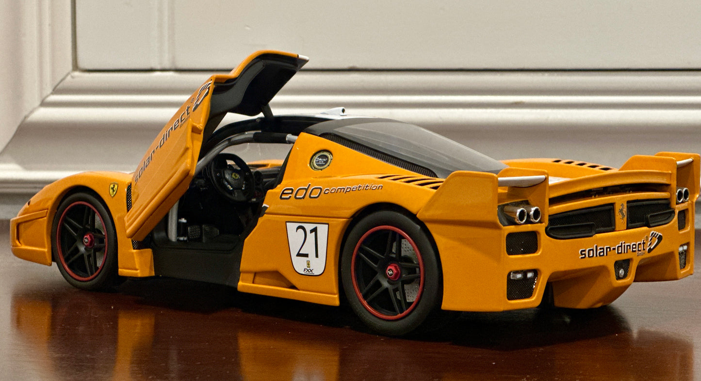Ferrari Enzo FXX, Orange/White | Hot Wheels Elite 1/18