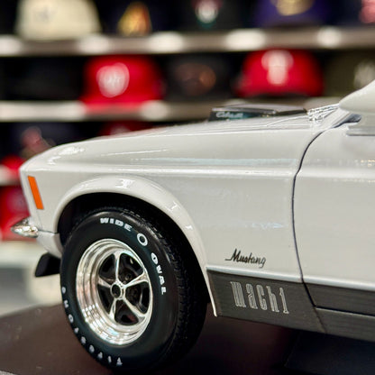 Maisto 1/18 1970 Ford Mustang Mach 1 Rare White Diecast Model Car | New