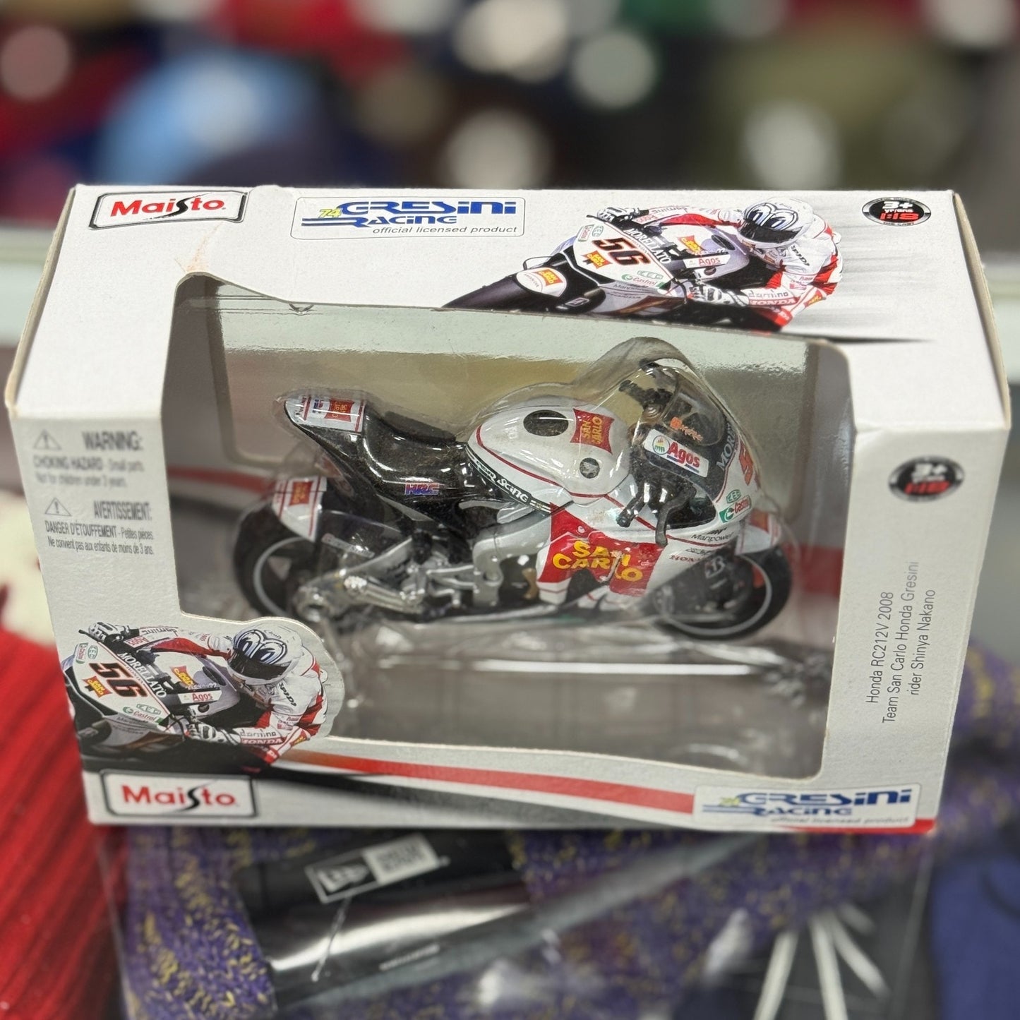 1/18 Gresini Racing Honda RC212V 'San Carlos Racing Shinya Nakano' Maisto | Rare