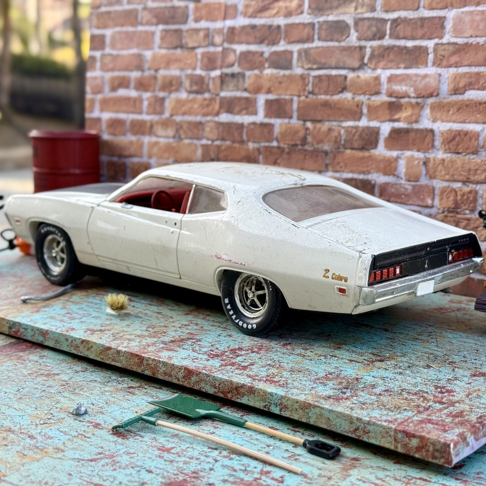 American Muscle 1969 Shelby Mustang Cobra 1/18 Scale Diecast Model Car | Parts Car - Product Image