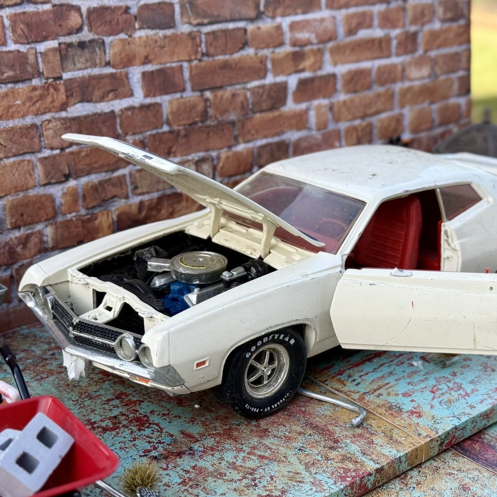 American Muscle 1969 Shelby Mustang Cobra 1/18 Scale Diecast Model Car | Parts Car - Product Image