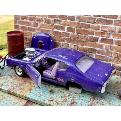 American Muscle 1970 Chevy Chevelle Purple 1/18 Scale Diecast Model Car | Parts Car - Product Image