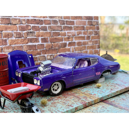 American Muscle 1970 Chevy Chevelle Purple 1/18 Scale Diecast Model Car | Parts Car - Product Image