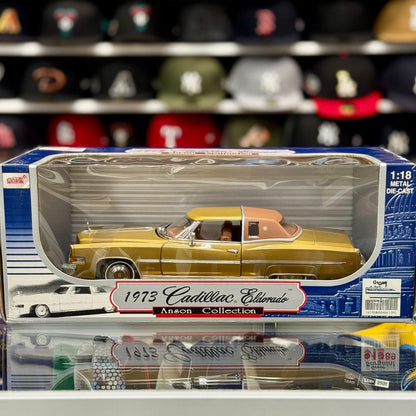 Anson 1973 Cadillac Eldorado Gold 1/18 Scale Diecast Model Car | New - Product Image