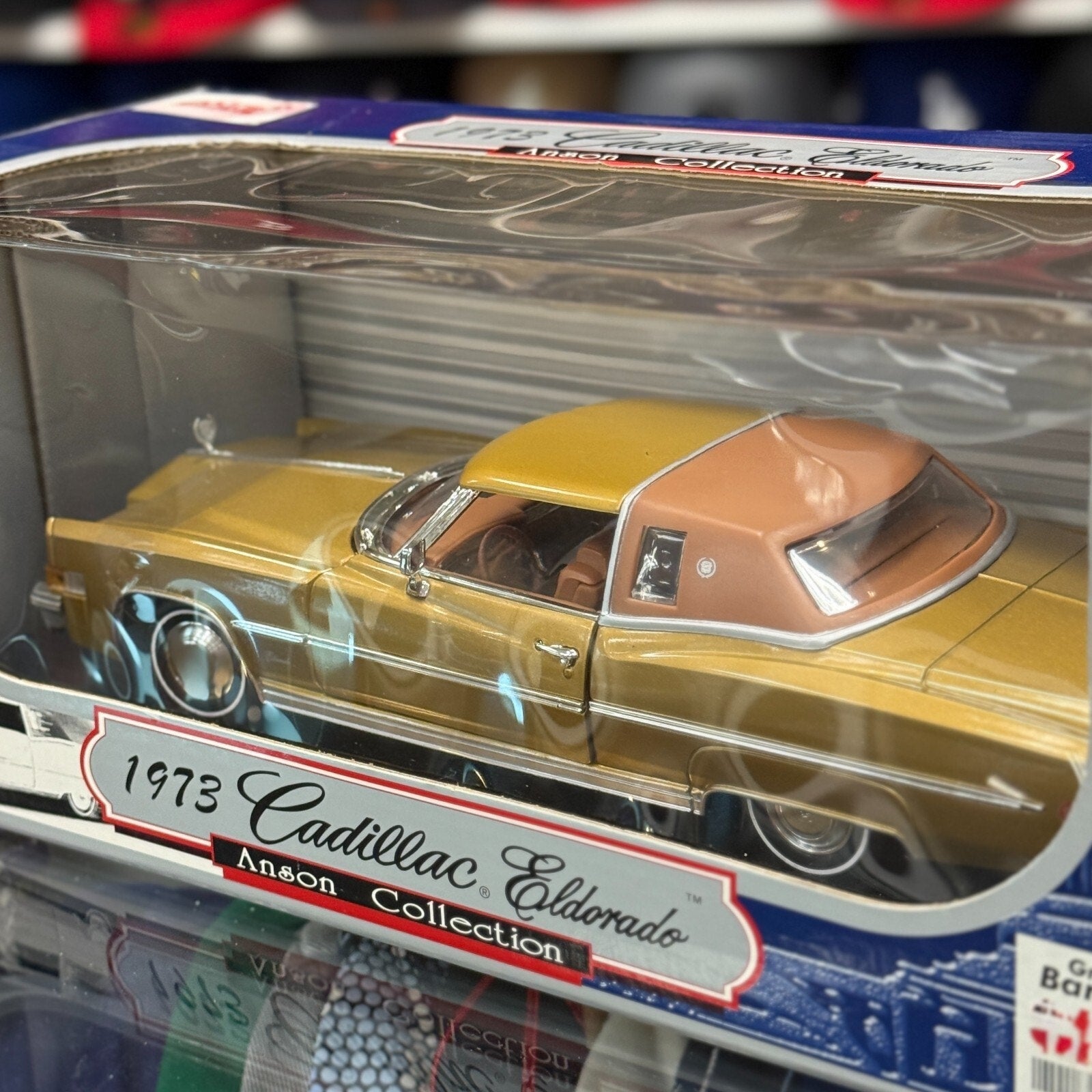 Anson 1973 Cadillac Eldorado Gold 1/18 Scale Diecast Model Car | New - Product Image