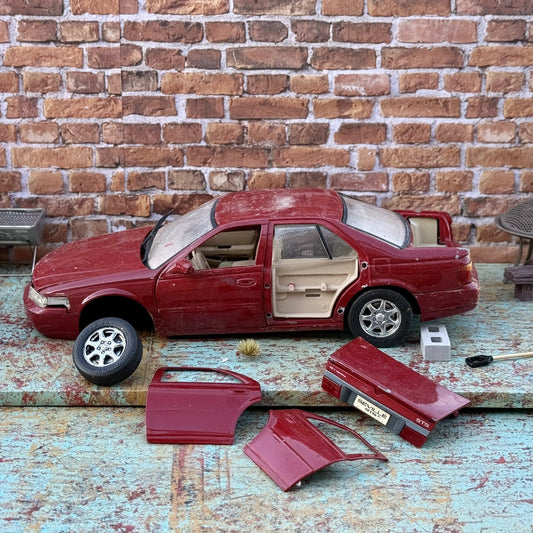Anson 1998 Cadillac Seville STS Red 1/18 Scale Diecast Model Car | Parts Car - Product Image