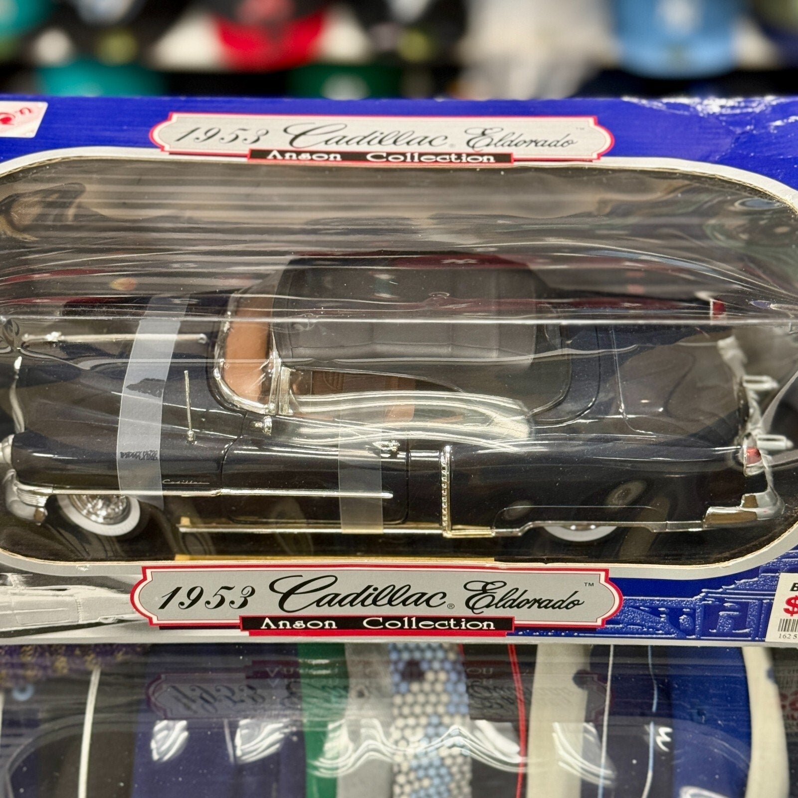 Anson Classics 1953 Cadillac Eldorado Convertible Dark Blue 1/18 Scale Diecast Model Car | New - Product Image