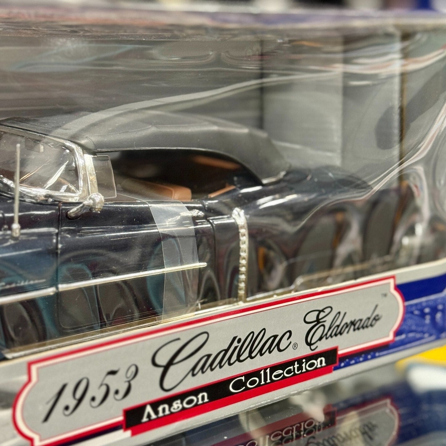 Anson Classics 1953 Cadillac Eldorado Convertible Dark Blue 1/18 Scale Diecast Model Car | New - Product Image