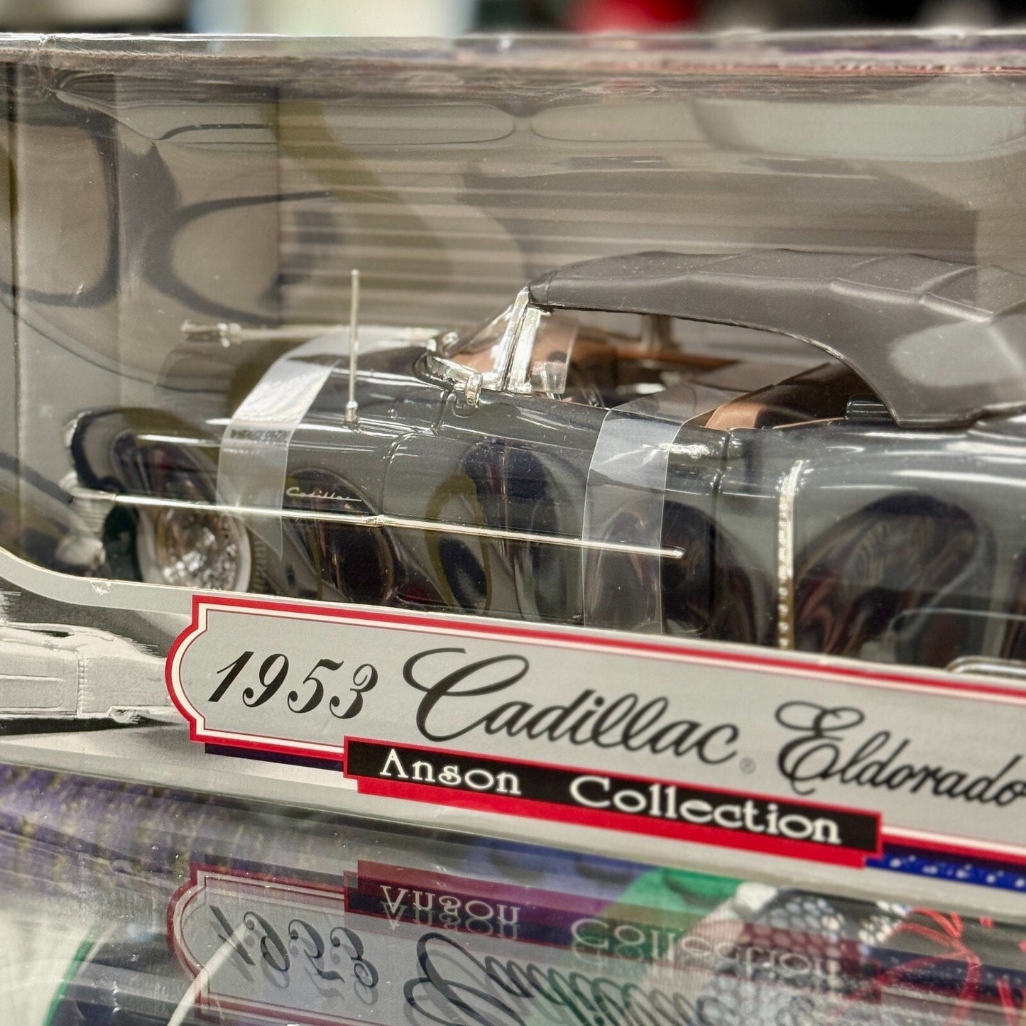 Anson Classics 1953 Cadillac Eldorado Convertible Dark Blue 1/18 Scale Diecast Model Car | New - Product Image